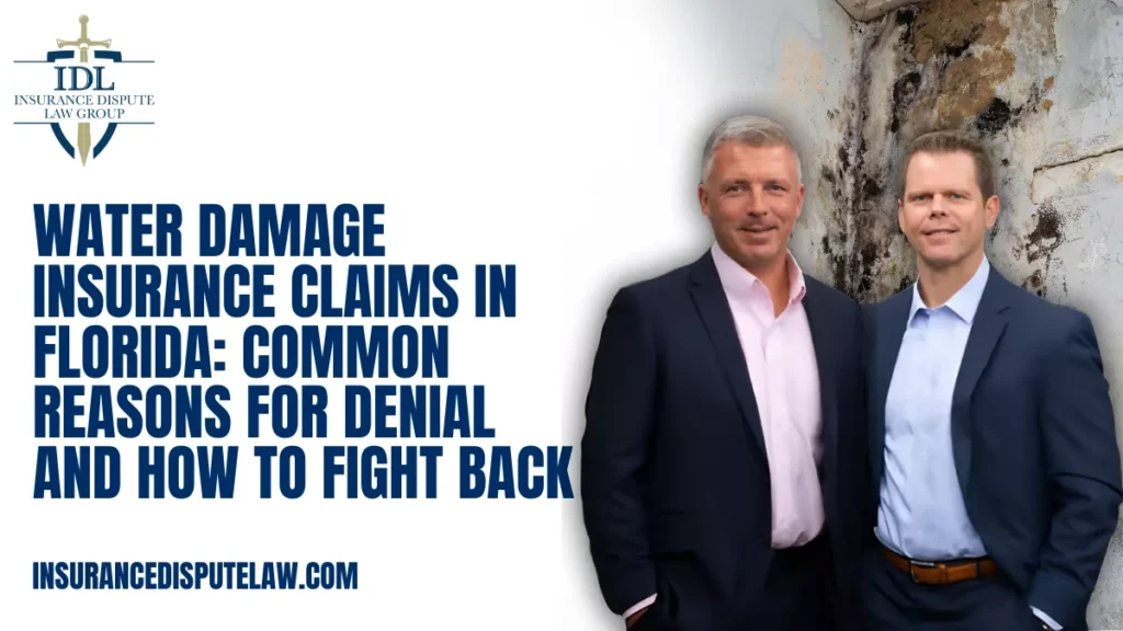 Water damage is one of the most common—and most disputed—types of property damage claims in Florida. From burst pipes and appliance failures to storm-related leaks, water damage can quickly cause serious structural issues, mold growth, and costly repairs. Unfortunately, insurance companies frequently deny or underpay water damage insurance claims, leaving homeowners frustrated and financially strained.